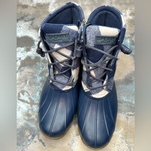Sperry Saltwater Buffalo Check Duck Boots